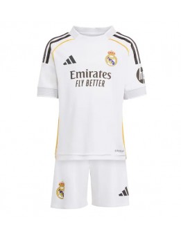 Real Madrid Replika Hemmakläder Barn 2025-26 Kortärmad (+ byxor)
